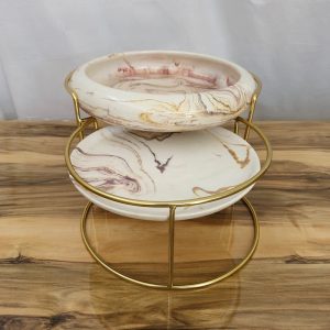 قالب سیلیکونی ست پذیرایی میوه و شیرینی مدل خمرهای دو تکه