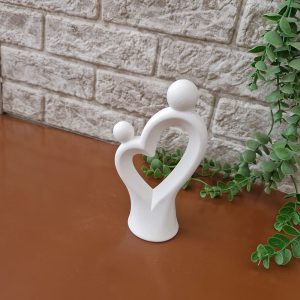 قالب سیلیکونی مجسمه زوج قلبی ۱۷ سانتی مناسب ساخت شمع و دکوری سنگ مصنوعی و رزینی