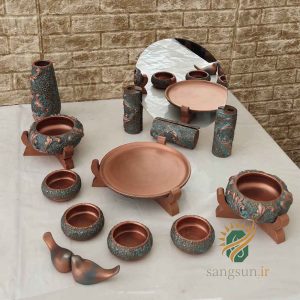 هفت‌سین آنتیکا فیروزه‌ای | طراحی خاص و ماندگار سنگسان